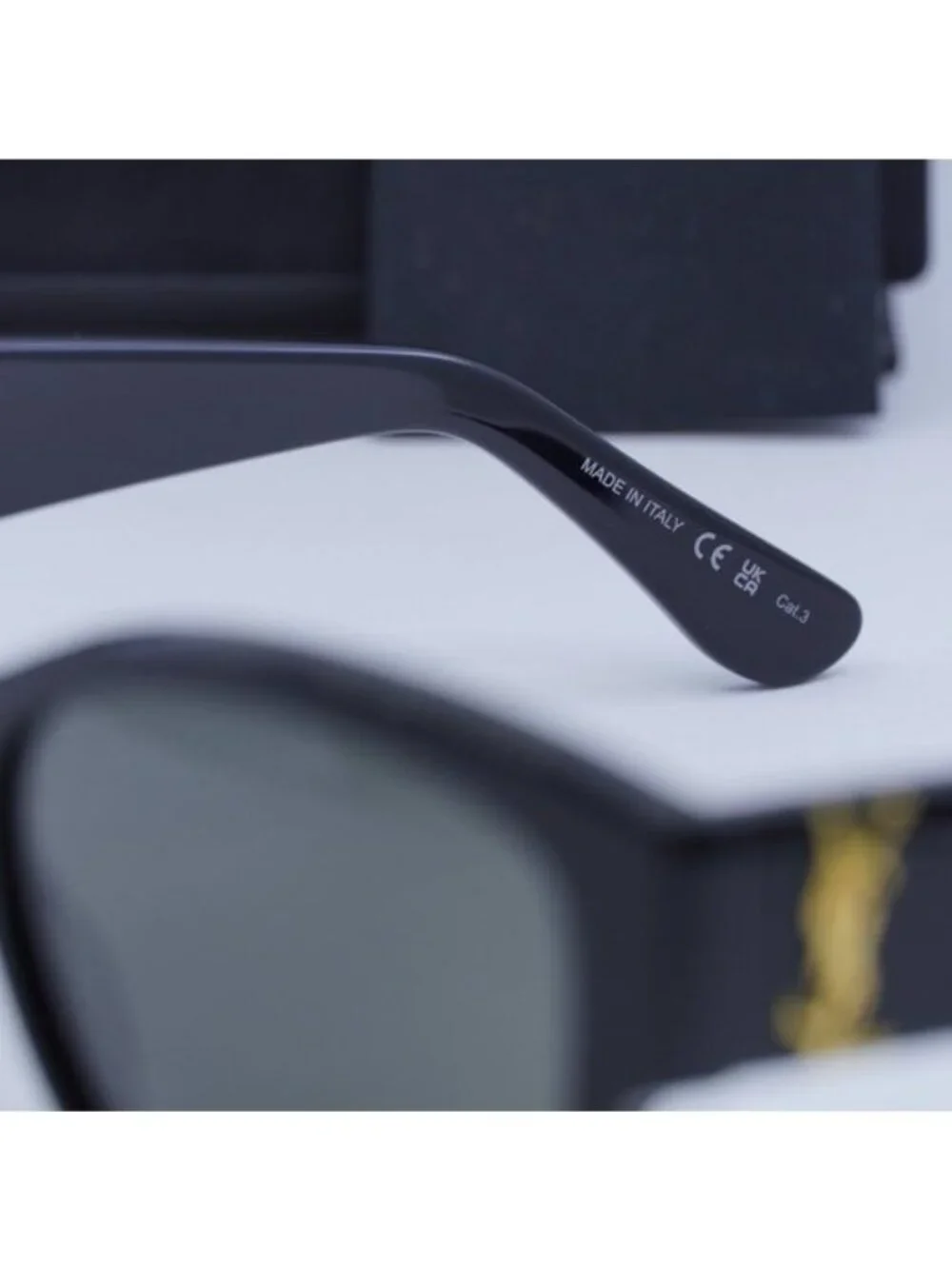 Saint Laurent SLM3 002 Cat Eye Sunglasses - Black / Grey